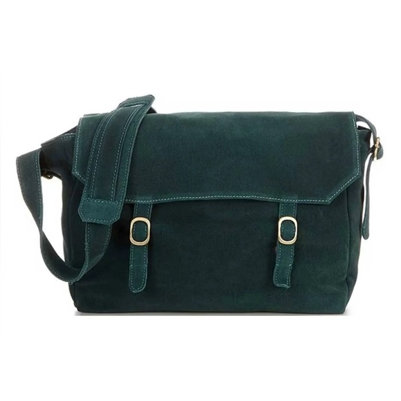 FREE PEOPLE Zahara Suede Messenger Bag / Enchanted Forest - Picture 10 of 16